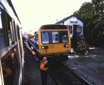 155 Llanwrst on the Bleanau Festiniog branch, token exchan