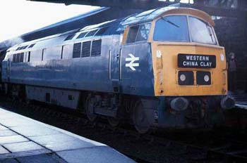 191 Exeter St Davids 4 Dec 1976. Western China Clay Railtour