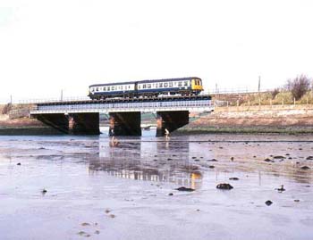 61 Class 108 on Ravenglass Viaduct Sunday 3 May 1990